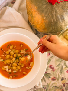 vellutata zucca ceci